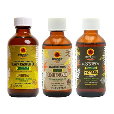 Tropic Isle Living Jamaican Black Castor Oil Collection (2oz Trio)