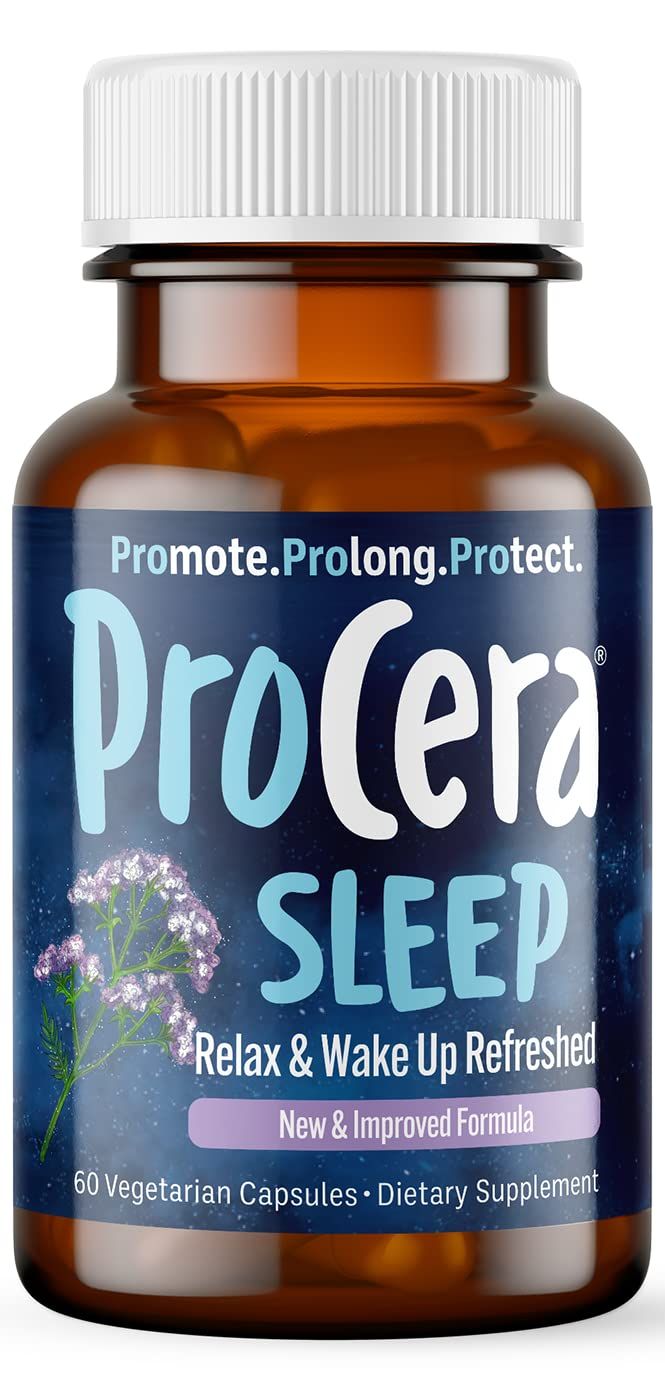 Procera Sleep - Wake Feeling Refreshed - Helps Regulate Circadian Cycles - 7 Clinically Proven Natural Ingredients - Non Habit-Forming - No Side Effects - Theanine - Melatonin - Lemon Balm - 60 Count