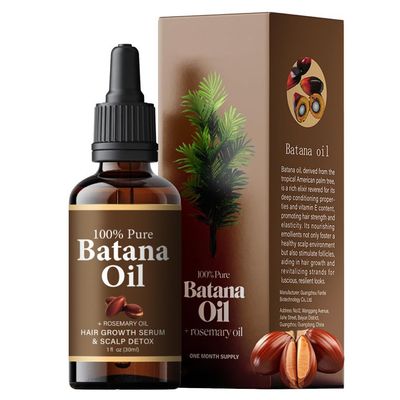 JIMYAUQIN Organic Batana Oil with Rosemary for Hair Growth - Deep Nourishes All Hair Types, Reduces Hair Loss, 30ml