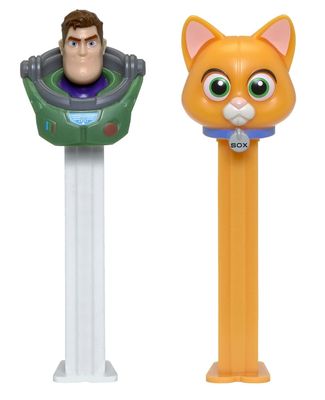 PEZ Buzz Lightyear Candy Dispenser Set - Buzz Lightyear Alpha Class And Sox The Cat PEZ Dispensers With Extra Pez Candy Refills