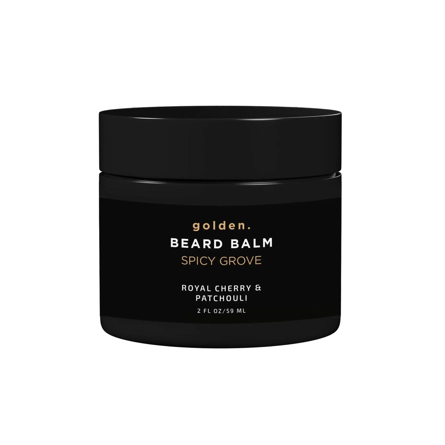 Golden Grooming Beard Balm Unique Masculine Scent Shea Butter for Beard Growth Tames, Moisturizes Styles - Spicy Grove, 2oz
