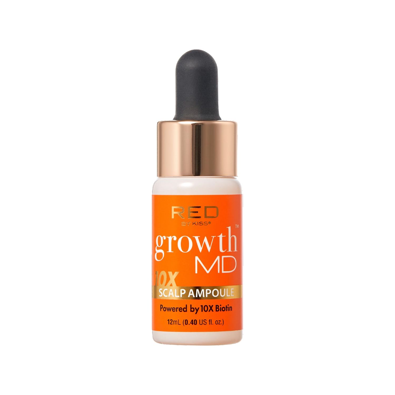 RED by Kiss Hair Growth Scalp Ampoule Growth MD Scalp Strengthening 10X Biotin and Rosemary Oil Infused, Made with 100 Natural Ingredients, USDA Certified Organic Oils, Non-GMO