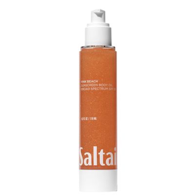Saltair SPF Body Oil - Broad Spectrum SPF 50 PA Sunscreen. Lightweight Dry Oil with Sun Protection and Moisturizing Kukui Mongongo Extracts. Pink Beach Scent, 4floz Vacation Essential