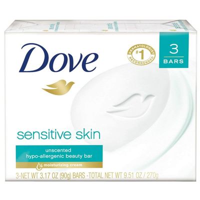 Dove Beauty Bar Sensitive Skin 3.17 oz, 3 Bar (Pack of 5)