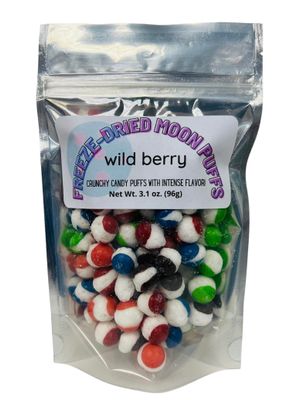 FDMP - Freeze-Dried Candy - WILD BERRY - 3.1 oz Sweet and Fruity Moon Puffs - Crunchy and Intense
