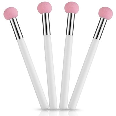 Sibba Foundation Brushes 4 PCS Makeup Setting Powder Blush Beauty Techniques Sponge Angled Stick Liquid Concealer Cream Nose Face Contour Make Up Loose Powder Puff Under Eyeline Set Pressed Blending
