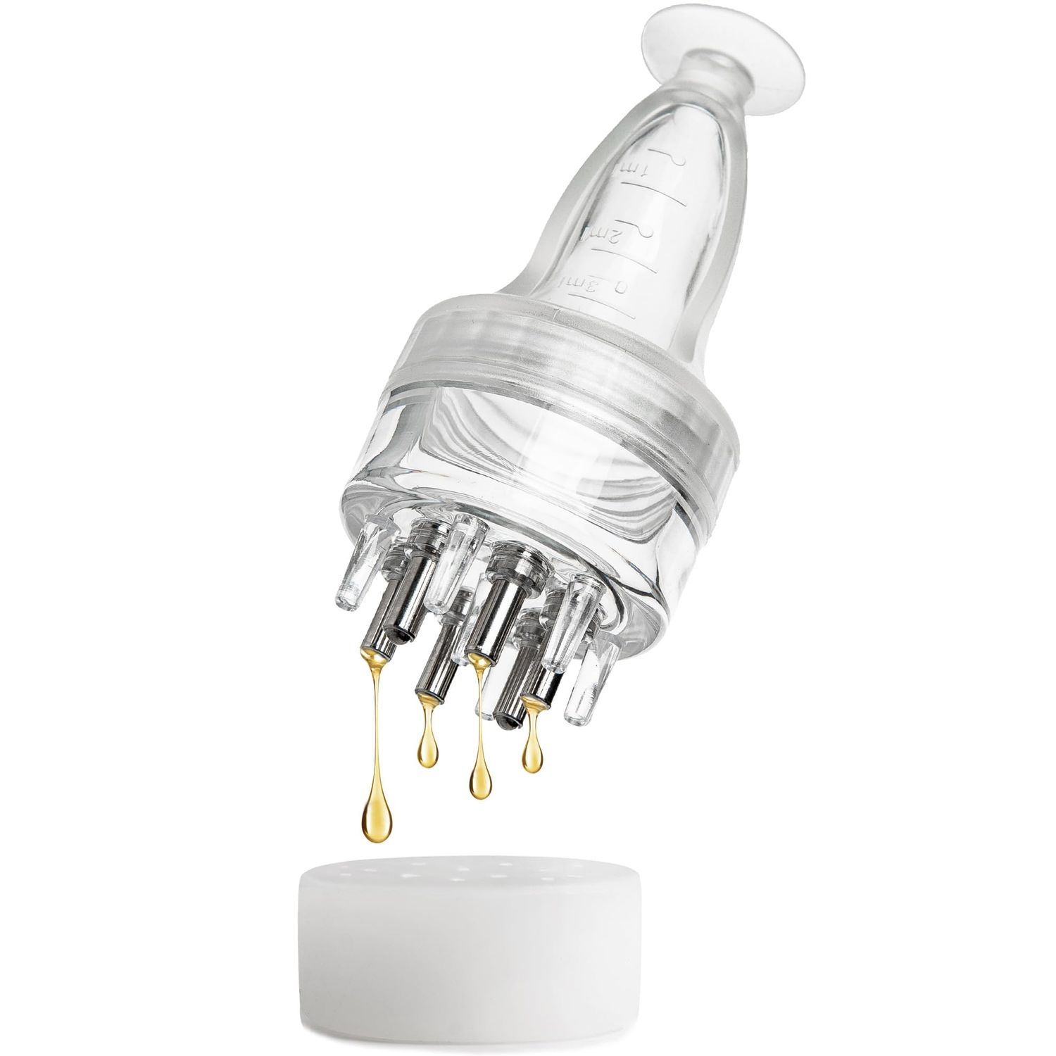 HASSLICKIT Hair Oiling Applicator Comb, Scalp Massager Hair Growth, Hair Root Comb Applicator Bottle (Transparent), Clear