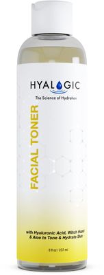 Hyalogic Facial Toner with Witch Hazel 8oz - Spa HA Hyaluronic Acid Aloe Vera, Alcohol Free Hydrating Toner Astringent for Face, 8 fl oz