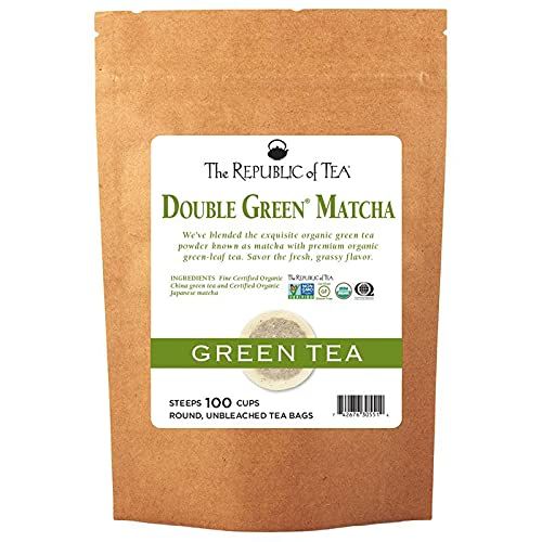 The Republic of Tea - Organic Double Green Matcha Tea Super Refill - 100 Tea Bags