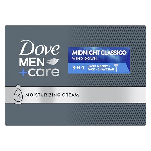 Dove MenCare Hand Body Face Shave Bar Midnight Classico 10 count For Hydrated, Smooth Skin 3.75 oz