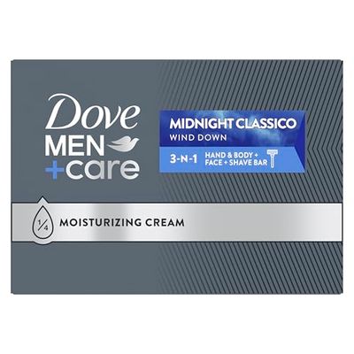 Dove MenCare Hand Body Face Shave Bar Midnight Classico 10 count For Hydrated, Smooth Skin 3.75 oz
