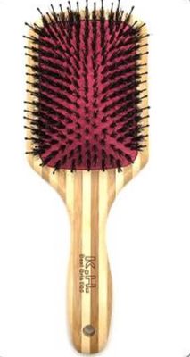 Boar Bristle Paddle Hair Brush for Women and Men, Boar Brush for Fine Thin Hair, Anti Breakage, Detangling, Smoothing, Brush Boar Bristle (Pink)