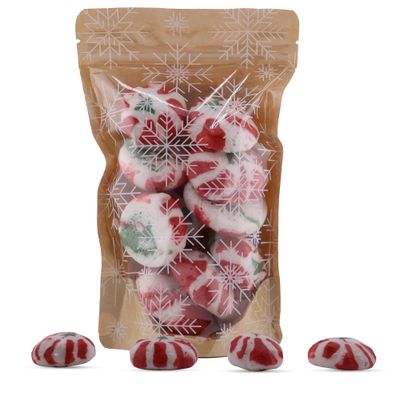 Peppermint Elf Bites Freeze Dried Christmas Nougats by Sugr Rushh Crunchy Sweet Festive Fun Freeze Dried Christmas Candy for Kids Teens Great for Stocking Stuffers or Gifts