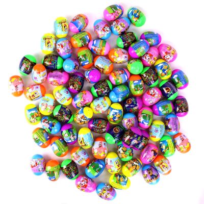 Assorted 80 Count Bulk Prefilled Easter Eggs with Candy, Assorted Colors Characters Including Mario, SpongeBob, Teenage Mutant Ninja Turltles, Dogs, Perfect for Egg Hunt Baskets