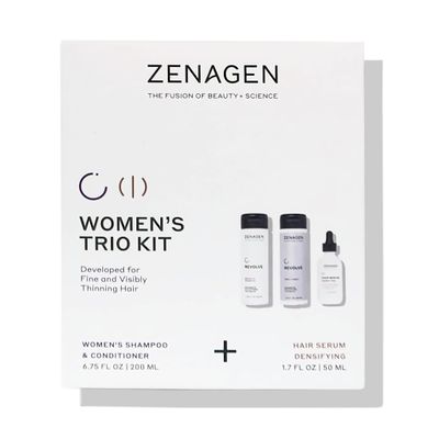 ZENAGEN Revolve Women&#39;s Trio Kit Shampoo Conditioner Densifying for Fine Visibly Thinning Hair, Supports Hair Strength Growth, 1 ea