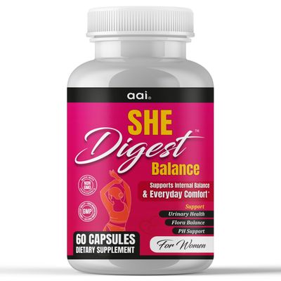 aai Brand SheDigest Probiotics for Women - Digestive Enzymes Vaginal Health and Gut Flora, Daily Women Probiotic Supplement for ph Balance, Urinary Tract Feminine Health Support - 60 Capsules