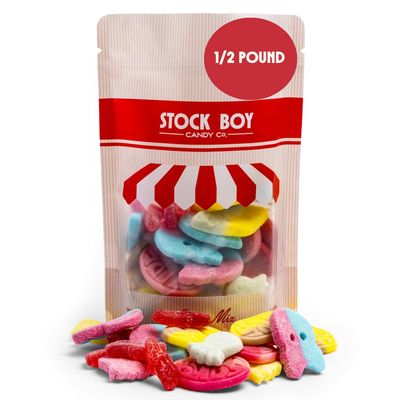 Bubs Swedish Godis Candy, 12 Pound Mix, Sweet and Sour, Swedish, Vegan, Stock Boy Candy Co., Imported Fresh from Sweden