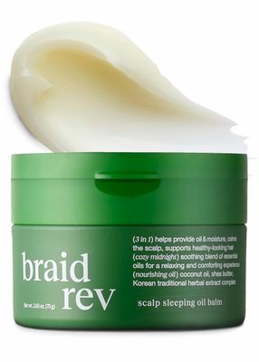 Bephor Braid Rev Scalp Sleeping Oil Balm, Balm-to-Oil Formula, Nourishing for Dry Scalp with Coconut Oil Shea Butter, Reduces Excess Oil Strengthens Hair Roots for Less Breakage, 2.65 oz