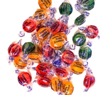 Assorted Sugar Free Fruit Hard Candy - 1 lb of Individually Wrapped Fresh Cherry Orange Lime Candy