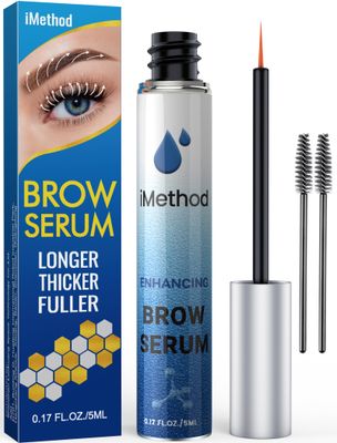 iMethod Eyebrow Growth Serum - Eyebrow Serum to Grow Brows, Brow Serum for Thicker Brows in 4 Weeks, Brow Boost, Natural Eye Brow Growth Serum Enhancer 5ML, Clear
