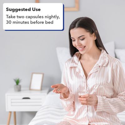 LifeSeasons Rest-ZZZ - Natural Sleep Support Supplement - Fall Asleep Stay Asleep - Calms Nervous System - Ease Muscle Tension Restlessness - Low Dose Melatonin GABA Chamomile - 120 Capsules