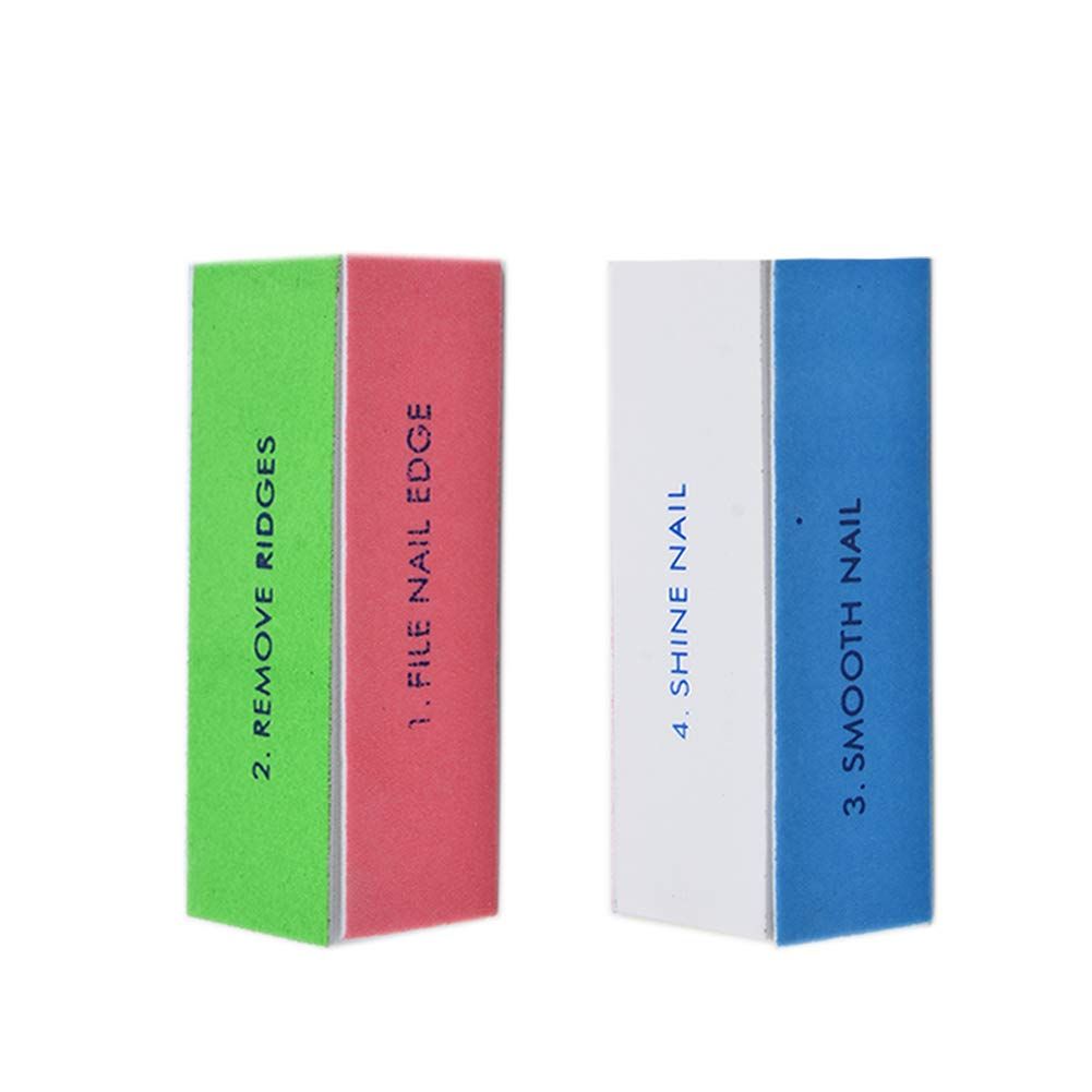 WEILUSI 4 Ways Nail Buffer Block Nail Files and Buffers, Nail Shine Buffers Blocks Files Sanding Polisher Smooth Buff Shine Manicure Buffer Tools Kit for Nail Art Care 2PCS