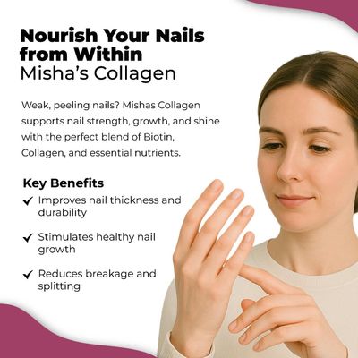 Mishas Nutraceuticals Multi Collagen Pills Biotin, Keratin Hyaluronic Acid Hair Growth, Skin, Nails DHT Blocking Saw Palmetto, Vitamin E, Folic Acid, Pumpkin Seed, MSM - 60 Vegan Capsules