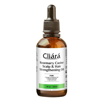 Cliara - Rosemary Organic Castor Oil Hair Strengthening Oil for All Hair Types Promotes Hair Growth 30ml