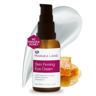 Manuka Lane Natural Eye Cream Moisturizer with Manuka Honey, Eyebright, Vitamin E, and Lanolin - Natures Most Powerful Defense Against Dark Circles Under-Eye Bags, Dark Circles and Puffiness