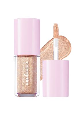 COLORGRAM Milk Bling Shadow 10 Final Pearl Pigmented Glistening Liquid Glitter Eyeshadow, Long-lasting Shimmer to Matte, Infused with different sized Glittery Pearls