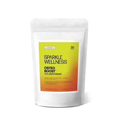 Sparkle Wellness Osteo Boost (No Flavor) 30 Serves Collagen Powder Supplement FORTIBONE Bioactive Collagen Peptides and Buffered Vitamin C Nutra C Bone Supplements
