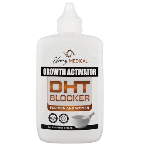 Ebony Medicals DHT Blocker Hair Growth Serum for Thinning Hair - Hair Regrowth Treatment for Men Women - Procapil Formula - Thickens Fine Hair - Liposomal Scalp Serum - 2 fl oz