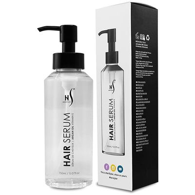 HerStyler Argan Oil Serum for Hair - New Packaging - Hair Serum for Dry Damaged Hair - Anti Frizz Hair Serum - 5.07 Fl Oz 150 Ml