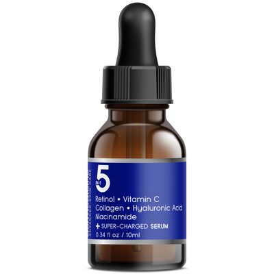 5 in 1 Potent Face Serum with Retinol, Vitamin C, Collagen, Hyaluronic Acid, Niacinamide May Help Improve Appearance of Fine Lines and Reduce Appearance of Dark Spots Trial Size