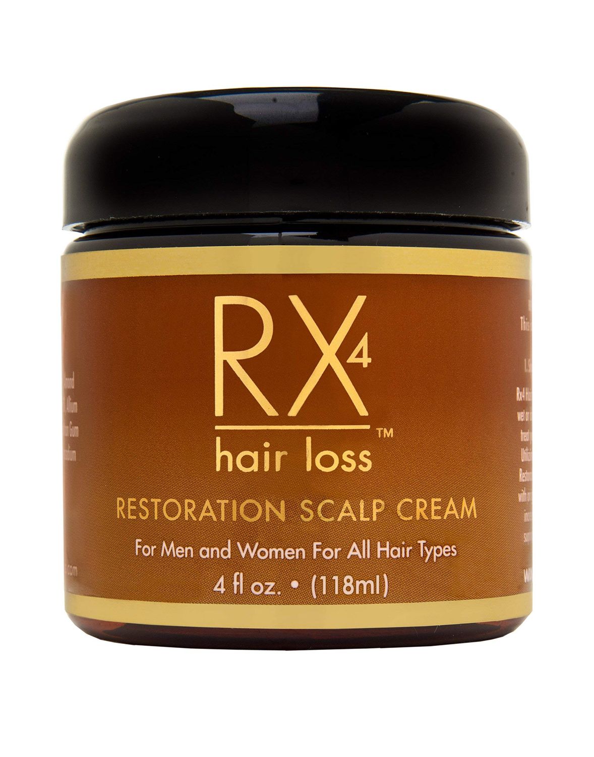 RX 4 Hair Loss Scalp Cream for Thinning Hair, DHT Blocker, Naturally Organic with Biotin, Aids in Hair Regrowth, Doctor Recommended Growth Treatment System. Each item sold separate