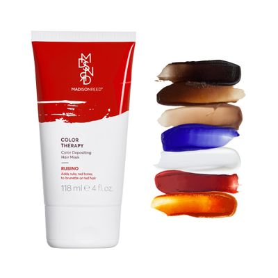 Madison Reed Color Therapy, Rubino, Color Depositing Hair Mask Deep Conditioning Treatment, Intensely Hydrating, Refreshes Color Tone, Keratin Argan Oil, 4 Fl Oz (118 mL)