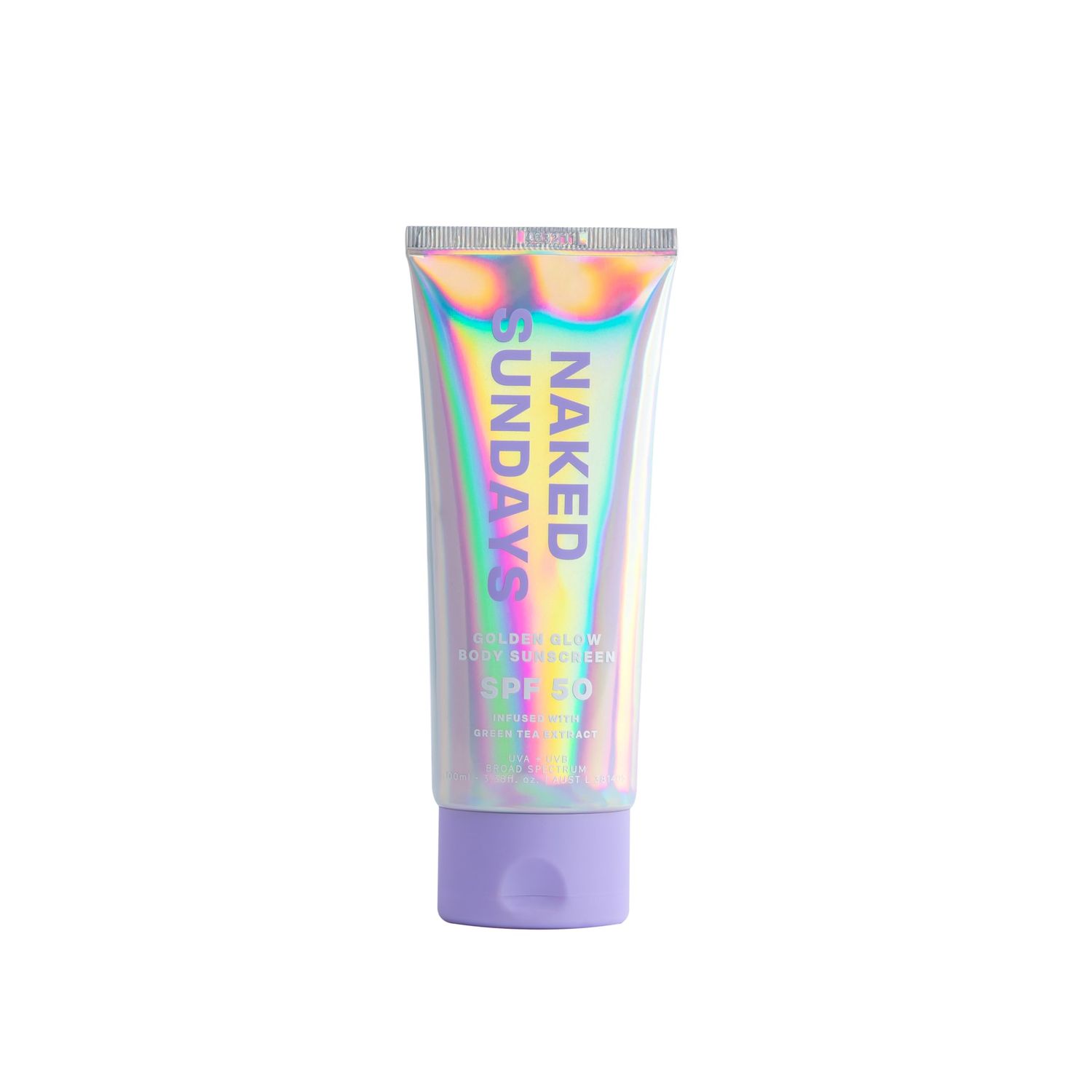Naked Sundays SPF50 Golden Glow Body Sunscreen, Broad Spectrum UVAUVB SPF50 Body Sunscreen, Glowy, Shimmering, Fragrance free, firming, Non-Transfer SPF Lotion- 100ml