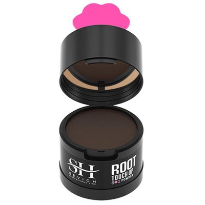 Glam Lux Beauty Hairline Powder, Conceals Hair Loss, Thinning, Touch Up Toppers, Hair Building Fibers for Men Women, Thicker Fuller, Sweat Water Resistant (Dark Brown)