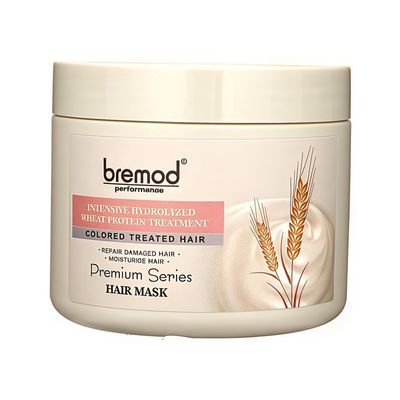 Bremod Performance Wheat Protein Hair Mask Intensive Repair Treatment for Color-TreatedDamaged Hair Strengthens, Boosts Elasticity, Adds Volume, Locks in Moisture 16.9 Fl Oz