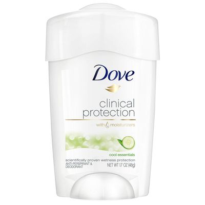 Dove Clinical Protection Anti-Perspirant Deodorant Solid, Cool Essentials 1.70 oz (Pack of 4)