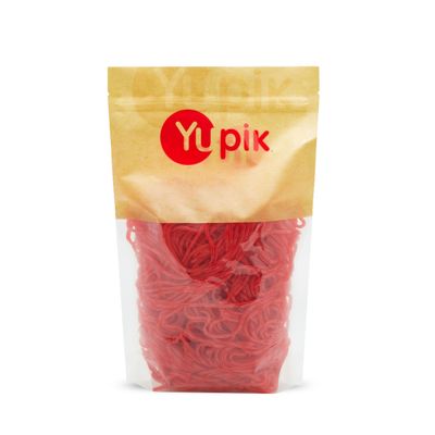 Yupik Strawberry Licorice Laces, 2.2 lb (35.2 oz), Red Candy, Sweet Flavor, Chewy, Spaghetti-Like Candy, Licorice Texture, Fun Treat, Delicious Snack, Ideal for Gifting Decorating