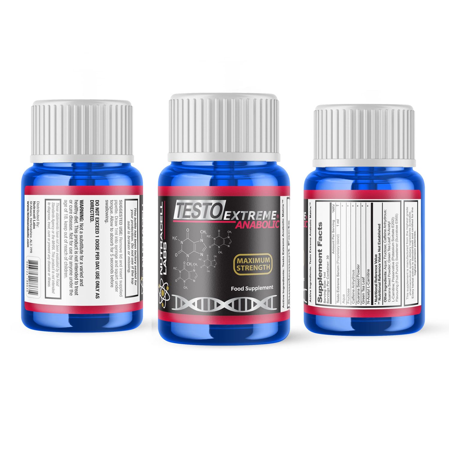 Testo Extreme Anabolic (4 Month Course) Testosterone Booster, Muscle Growth Strength Stack