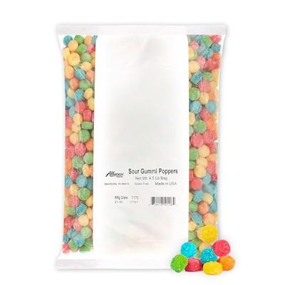 Albanese World&#39;s Best Sour Gummi Poppers, 4.5lbs of Candy