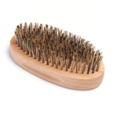 Diane Reinforced Boar Bristle Oval Wave Brush for Men and Barbers - Hard Bristles for Thick to Coarse Hair - Use for Detangling, Smoothing, Wave Styles, Restore Shine and Texture