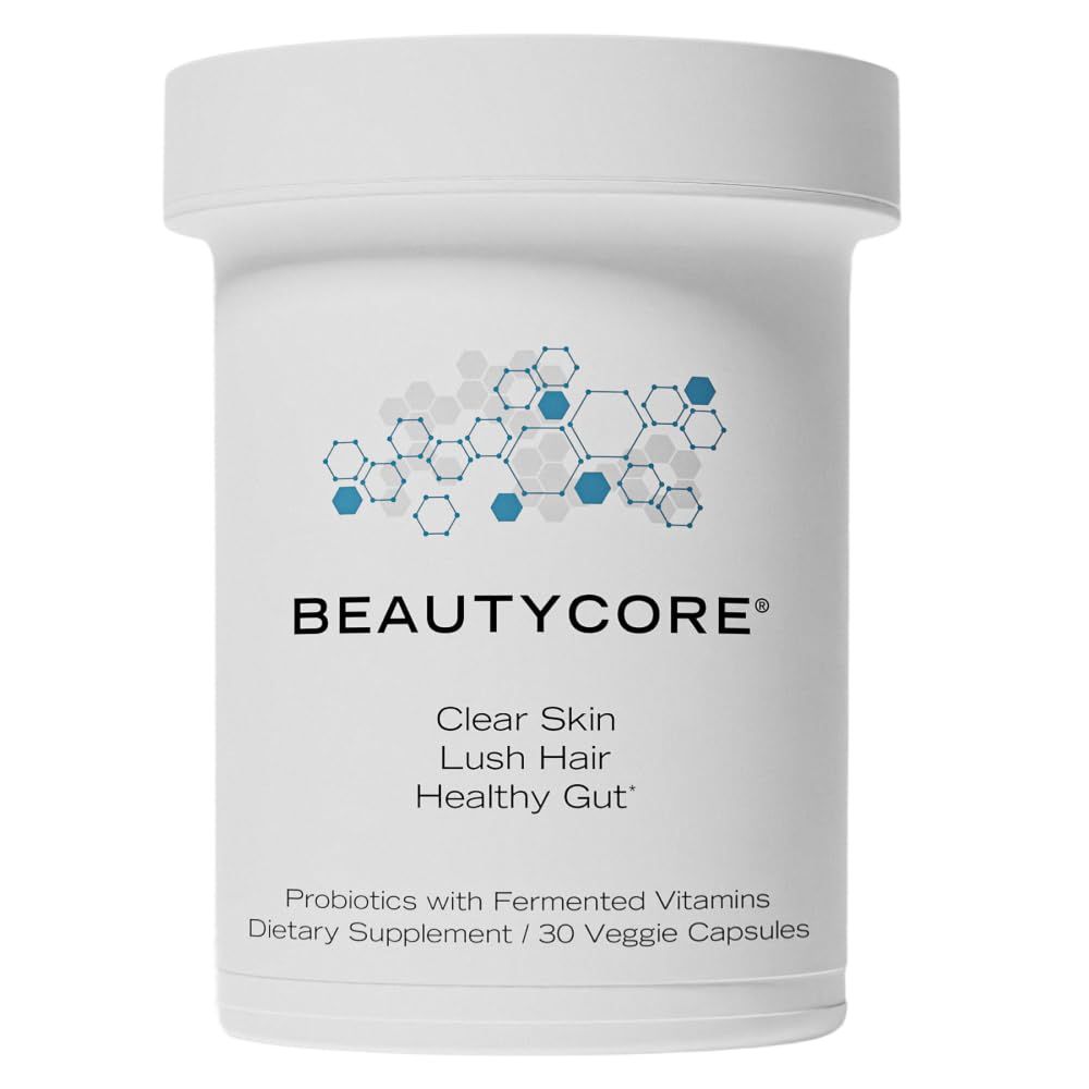Beautycore Daily Beauty Supplement - Collagen Biotin Hyaluronic Acid Probiotics - Skin, Hair Gut Health - Clean, Clinically Backed, 30 Servings