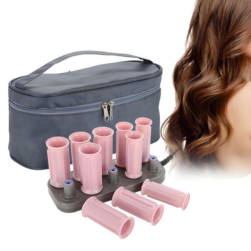 Dioche Professional Electric Heated Roller Hot Rollers, Home handheld Curling Roll Hair Tube Hair Styling Tool 220V 10Pcs(Basic)
