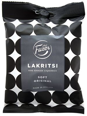 Fazer Lakritsi - Soft Original - Fine Finnish Licorice - Bag 150g