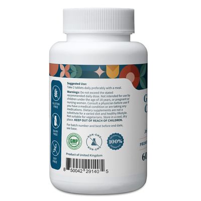 Pattern Wellness Glucosamine Chondroitin Complex with MSM Hyaluronic Acid - Joint Support Supplement - Cartilage Joint Flexibility - 1500mg Glucosamine, 500mg Chondroitin - 60 Tablets