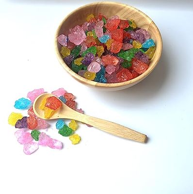 SweetGlob Old Fashioned Large Rock Sugar Candy Gems, Lump Sugar Rock Crystals (2 Pound, Assorted Flavors)