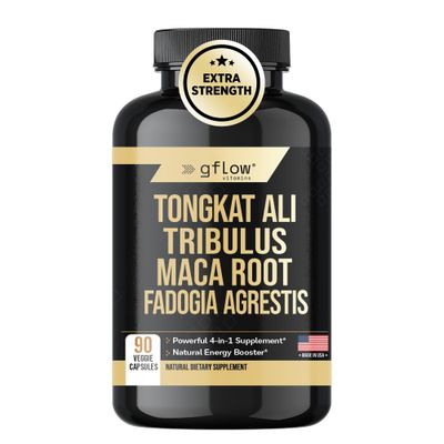 Tongkat Ali Extract - Extra Strength Formula with Tribulus Terrestris, Maca Root and Fadogia Agrestis - Stamina, Vitality, Energy, Mood Support - Third Party Tested - Vegan Capsules - USA Made